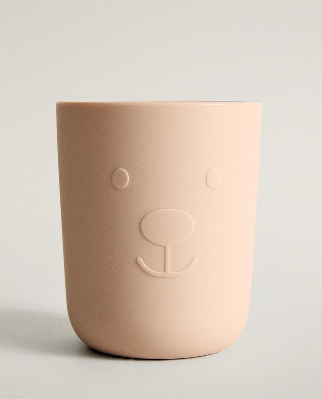 KIDS' BEAR SILICONE GLASS