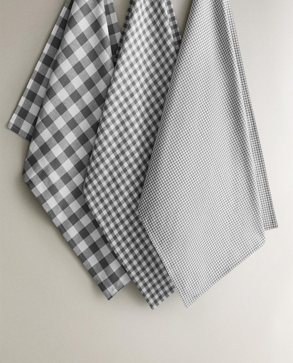 SET OF DYED THREAD TEA TOWELS (SET OF 3)