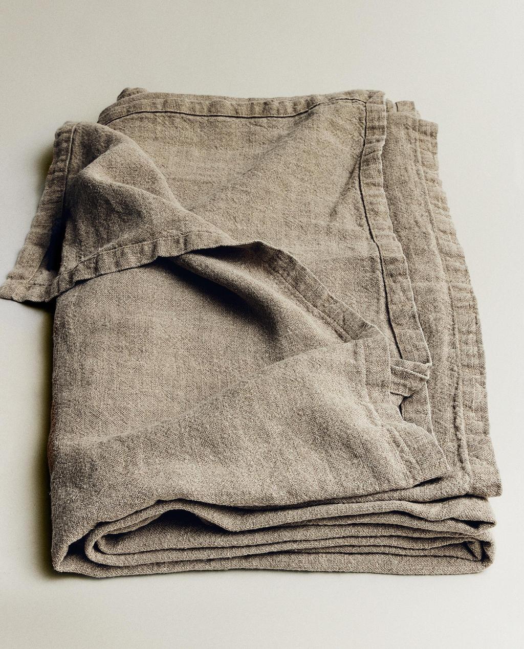 COUVRE-LIT LIN DÉLAVÉ UNI