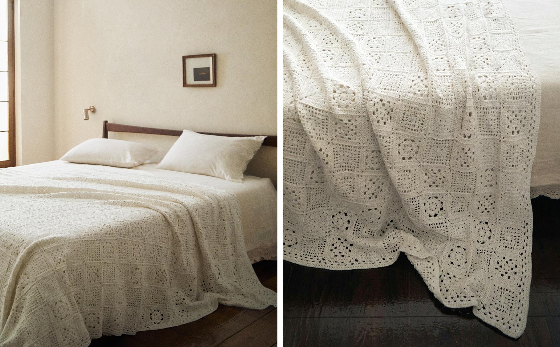CROCHET PATCHWORK COTTON BEDSPREAD