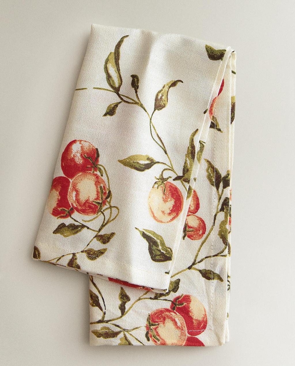 PACK PANOS DE MESA ESTAMPADO TOMATES (PACK DE 2)