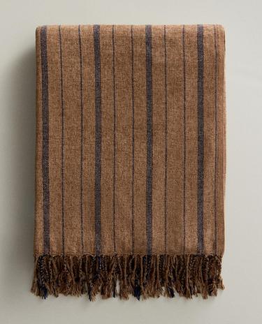 STRIPED CHENILLE THROW