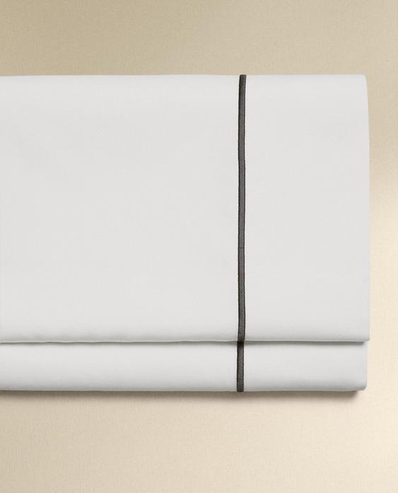 SATEEN FLAT SHEET WITH TRIM