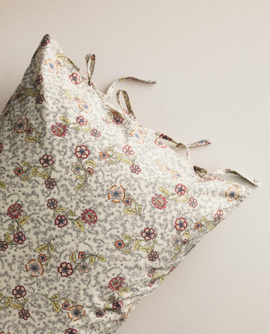 FUNDA ALMOHADA INFANTIL ALGODÓN FLORES