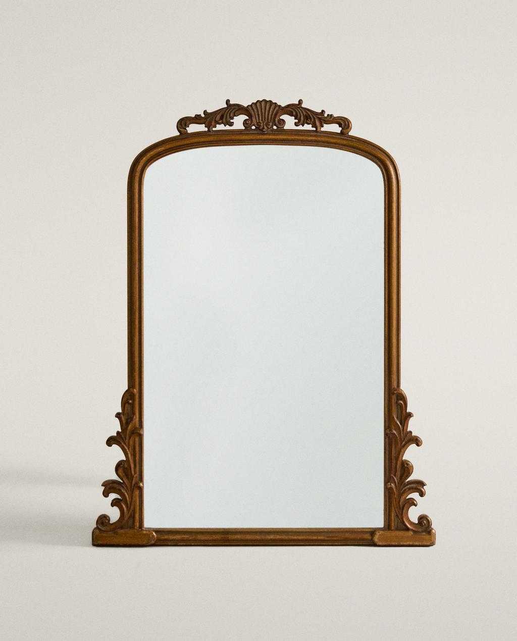 GOLD WOODEN WALL MIRROR