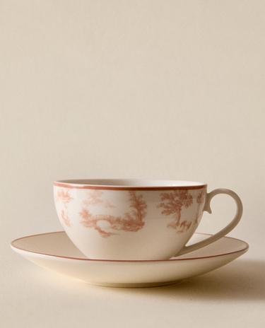 TOILE DE JOUY 포세린 찻잔과 접시