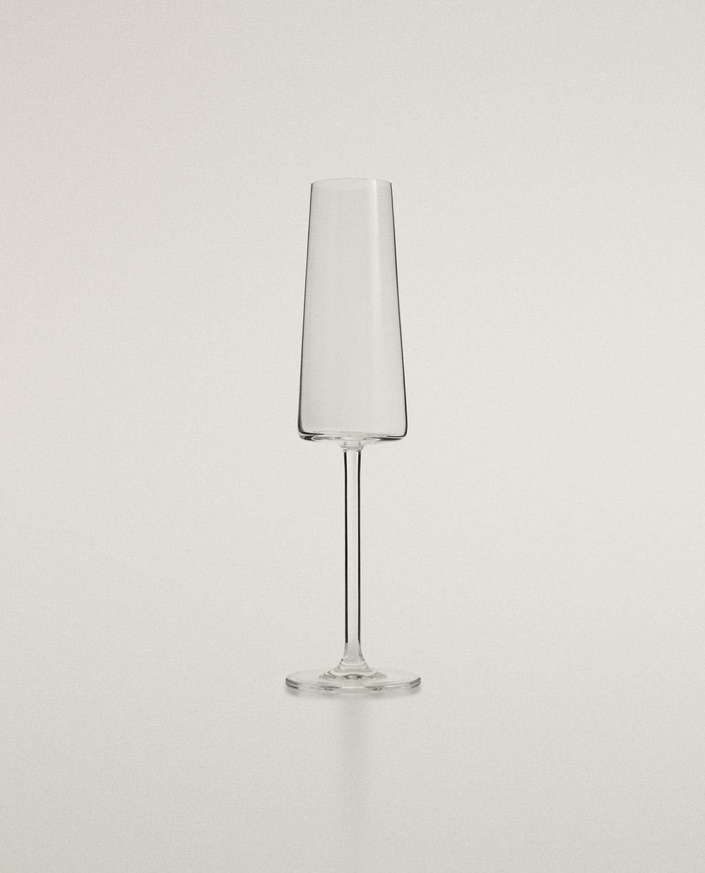 CONICAL CRYSTALLINE FLUTE GLASS