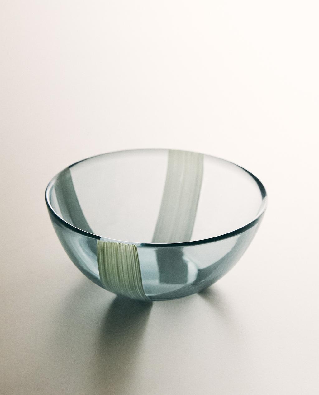 BOL EN VERRE À RAYURES
