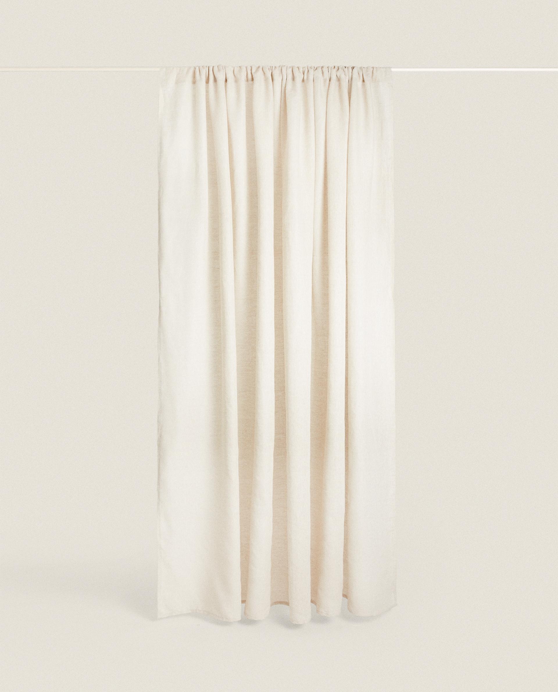 ZARA HOME リネン カーテン135x270 cm 2枚セット 不透明度：高 ホワイトリネン カーテン | Zara Home 日本/Japan