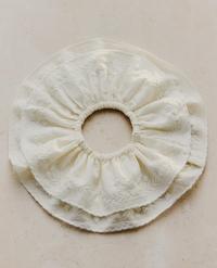 EMBROIDERED COTTON SCRUNCHIE (PACK OF 2)