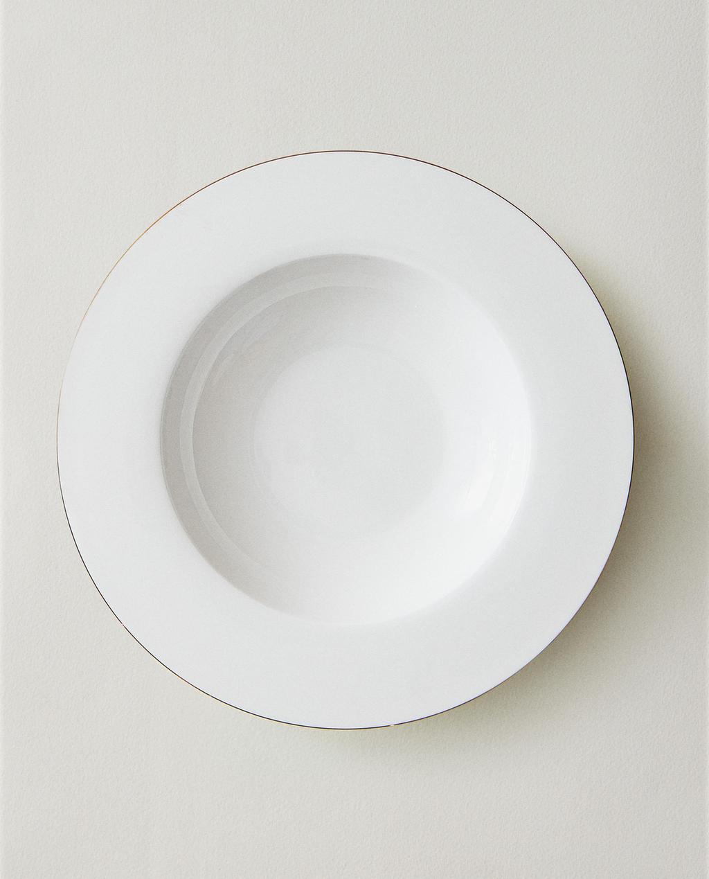 RIMMED BONE CHINA SOUP PLATE
