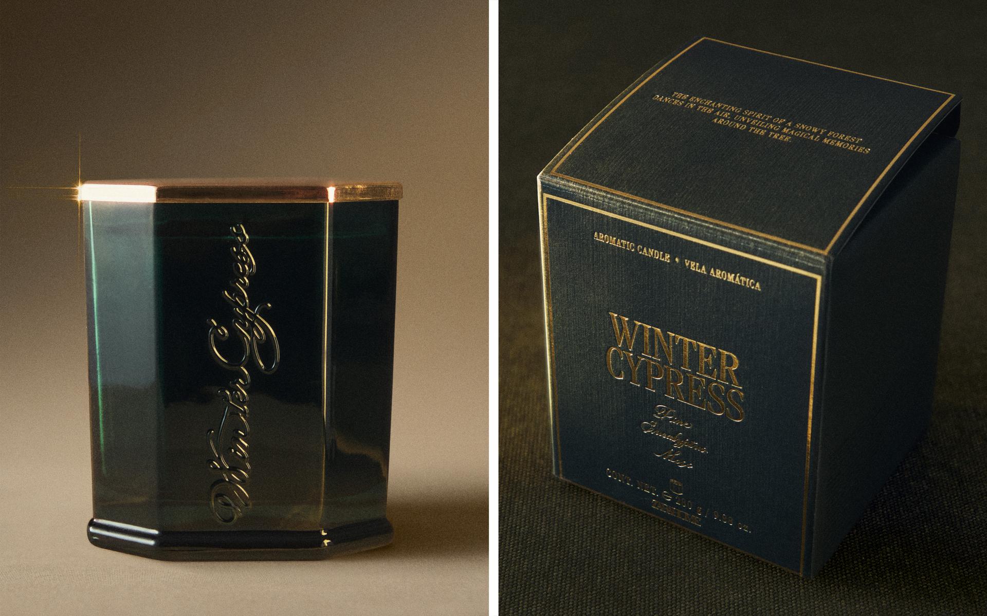 (280 G) WINTER CYPRESS SCENTED CANDLE