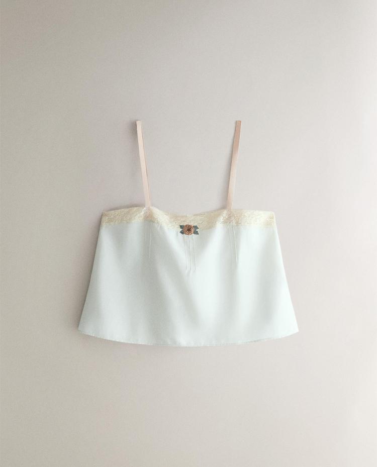 TOP DENTELLE FLEUR