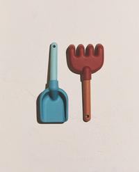SET SCARPA BASSA E RASTRELLO SPIAGGIA BAMBINI SILICONE (SET DA 2)