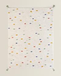 TAPPETO PER BAMBINI COTONE POIS MULTICOLORE