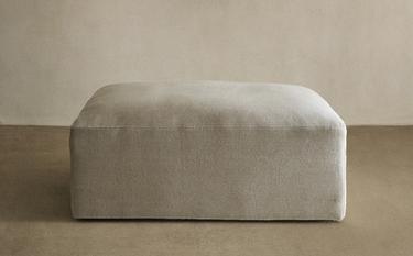 HOCKER AUS GEWASCHENES LEINEN
