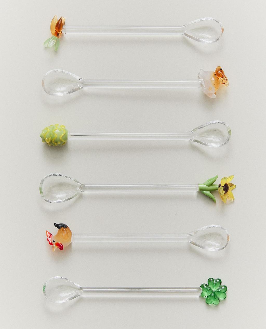 PACK CUCHARITAS VIDRIO PASCUA (PACK DE 6)
