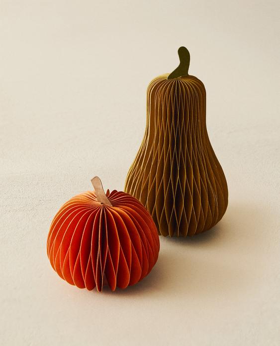 CONJUNTO DE ENFEITES DECORATIVOS DE PAPEL COM ABÓBORAS (CONJUNTO DE 2)