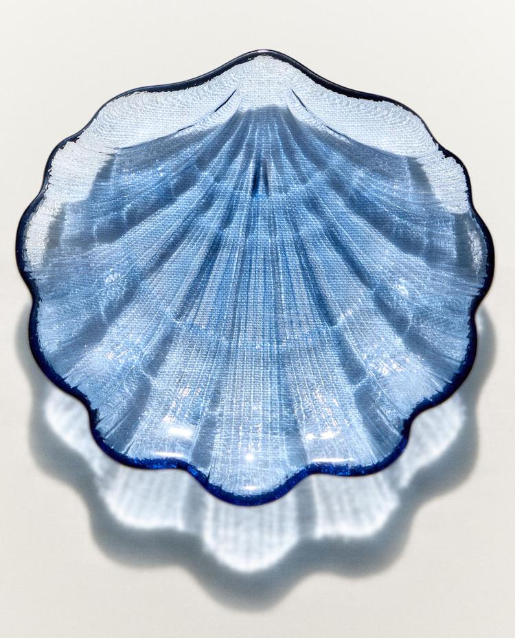 WAVY SHELL GLASS BOWL