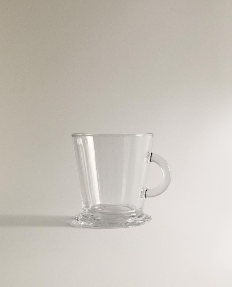 TRANSPARENT GLASS CAPPUCCINO CUP