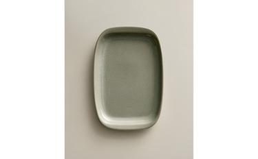 ENAMELLED STONEWARE SERVING DISH
