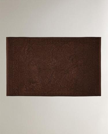 FLORAL JACQUARD BATH MAT