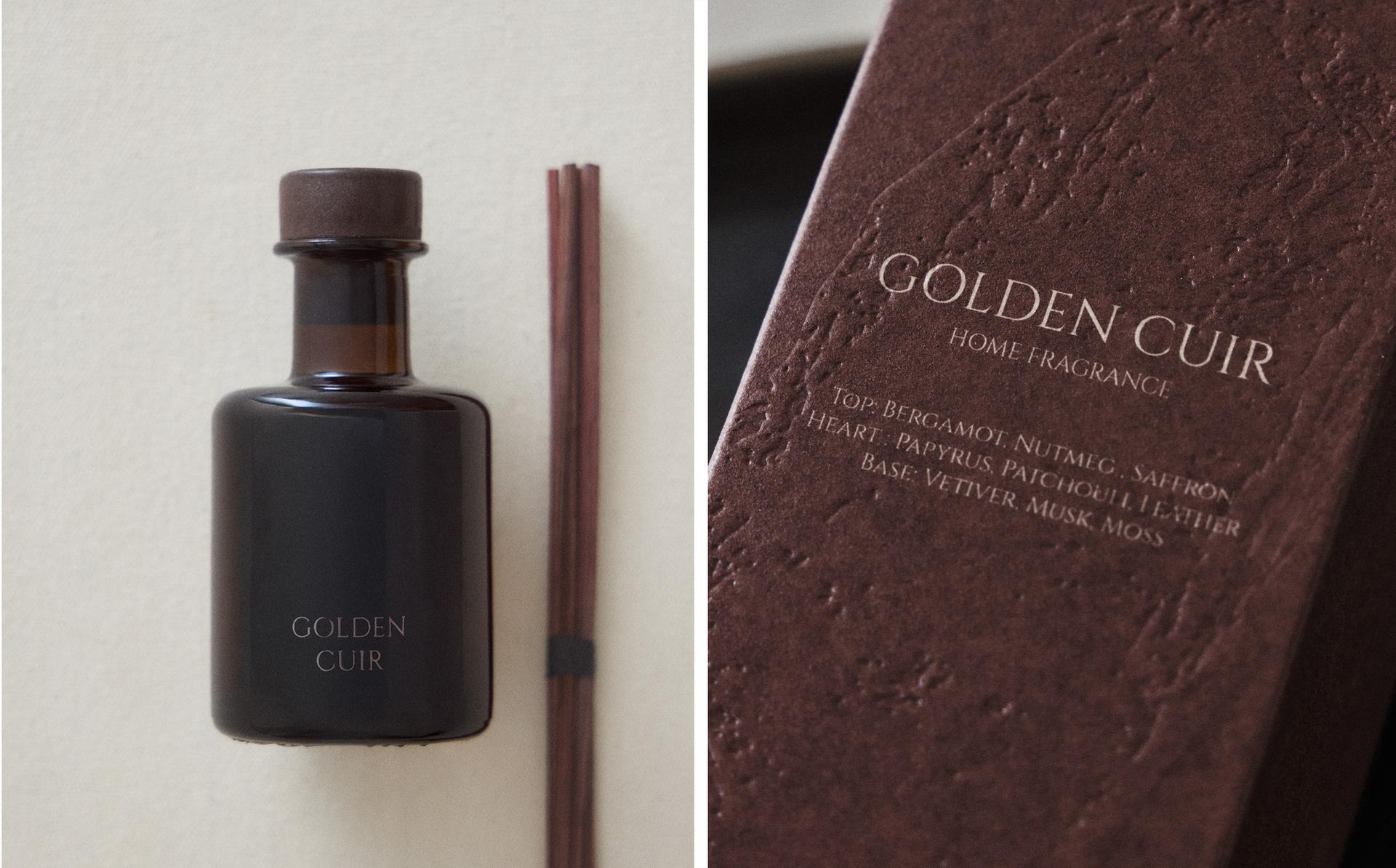 (95 ML) DIFFUSEUR À BÂTONNETS GOLDEN CUIR