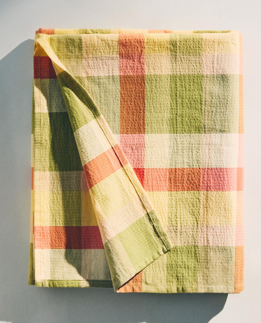 CHECK COTTON TABLECLOTH