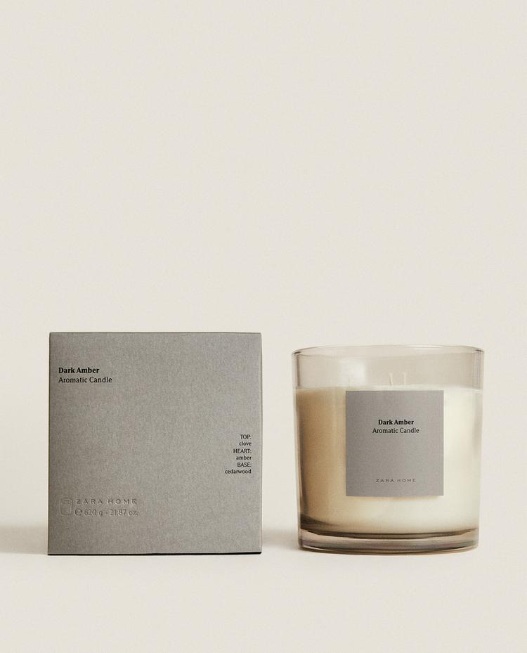 (620 G) DARK AMBER SCENTED CANDLE