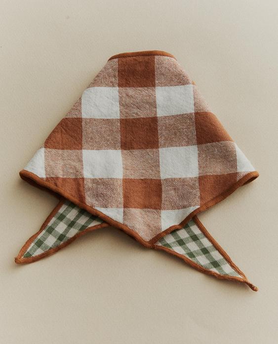 REVERSIBLE CHECK PET BANDANA
