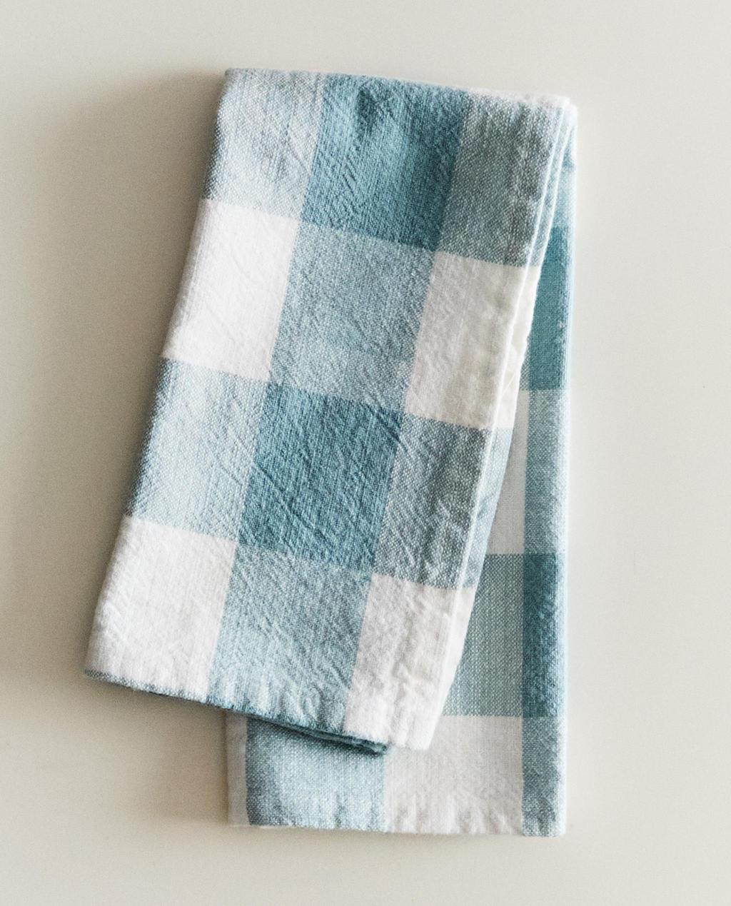 CHECK COTTON NAPKINS (PACK OF 2)
