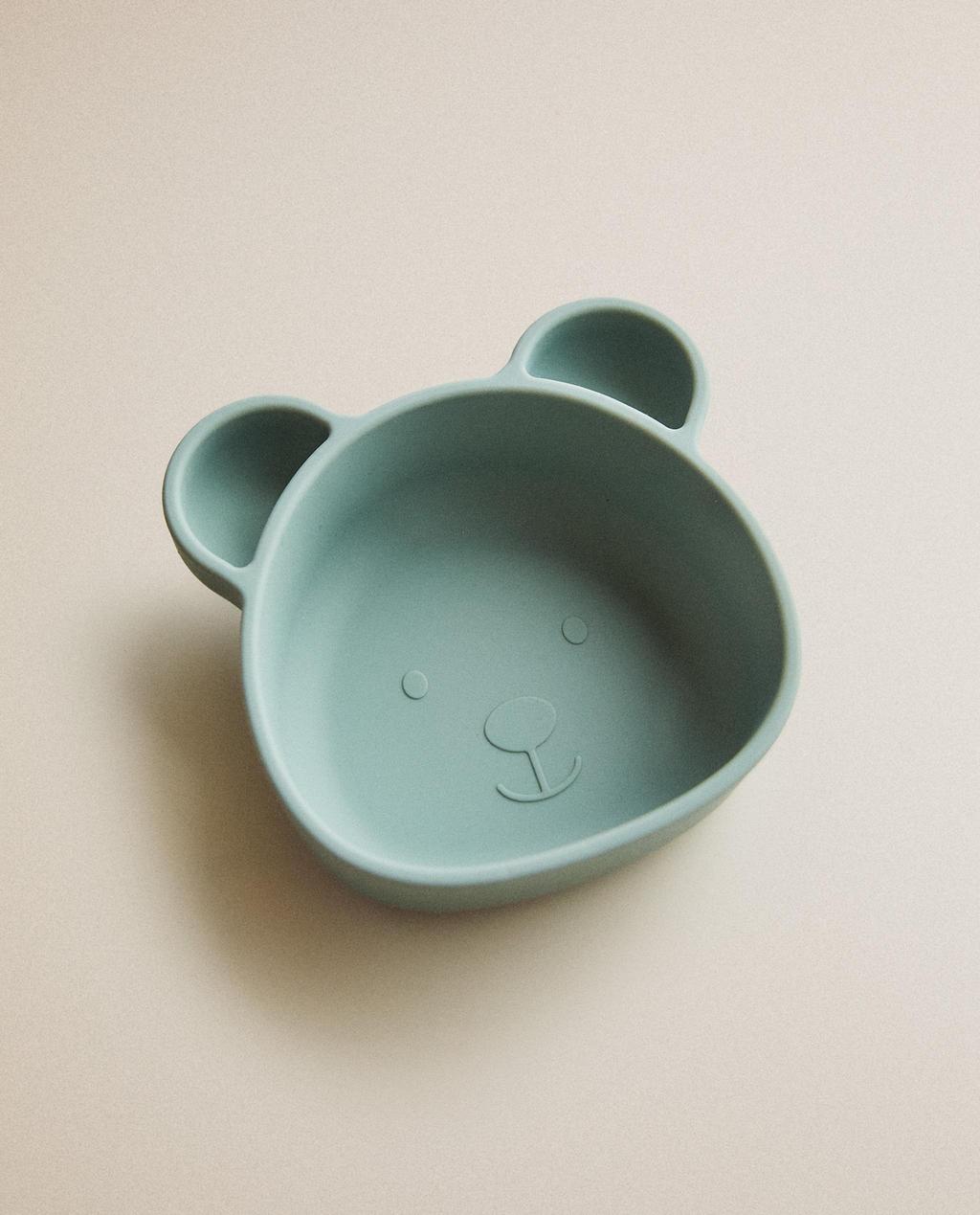 KIDS' BEAR SILICONE BOWL