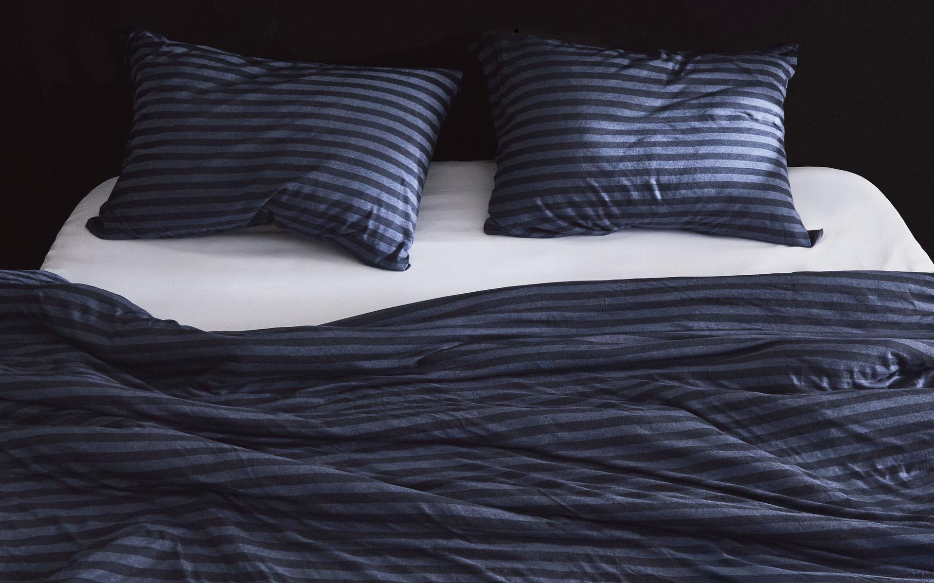 STRIPED COTTON JERSEY DUVET COVER