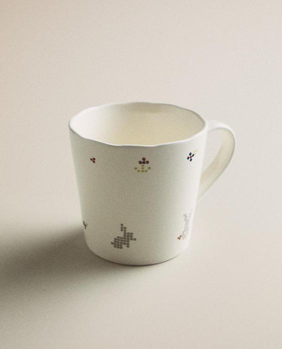 TAZA INFANTIL PORCELANA CONEJITOS