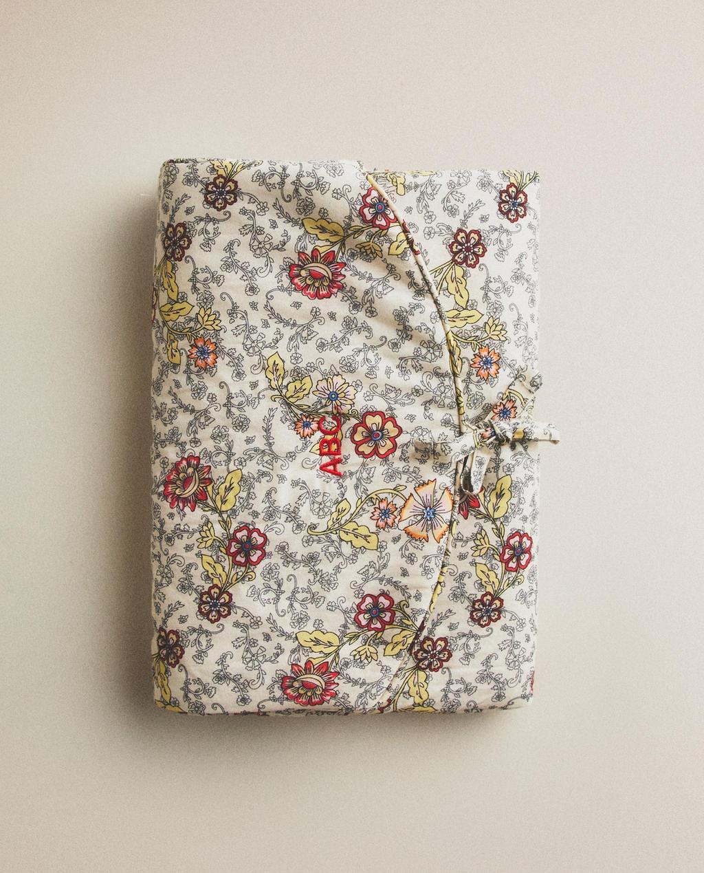 PORTABLE FLORAL BABY CHANGING MAT