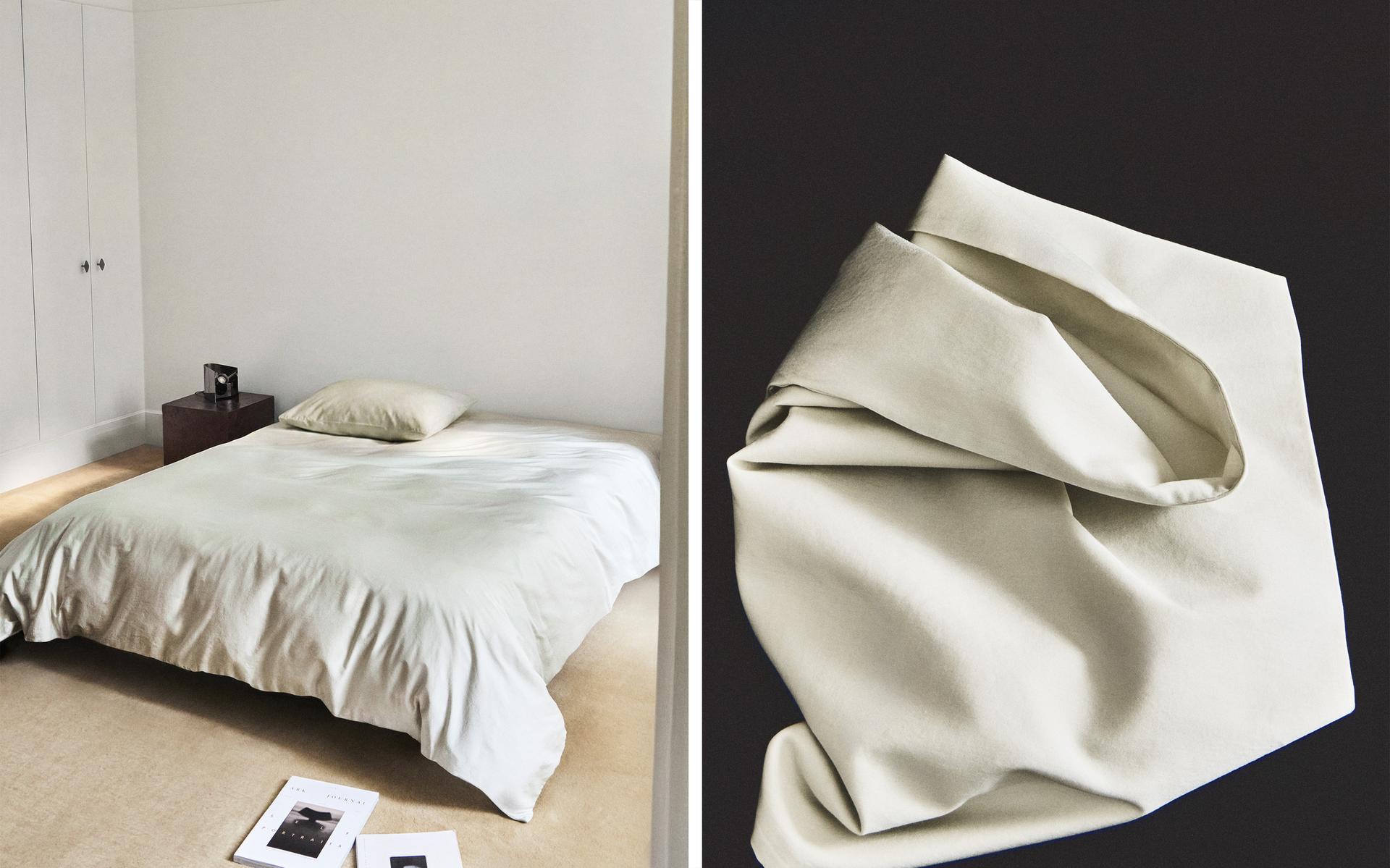 FADED-EFFECT SATEEN DUVET COVER (300 THREAD COUNT)