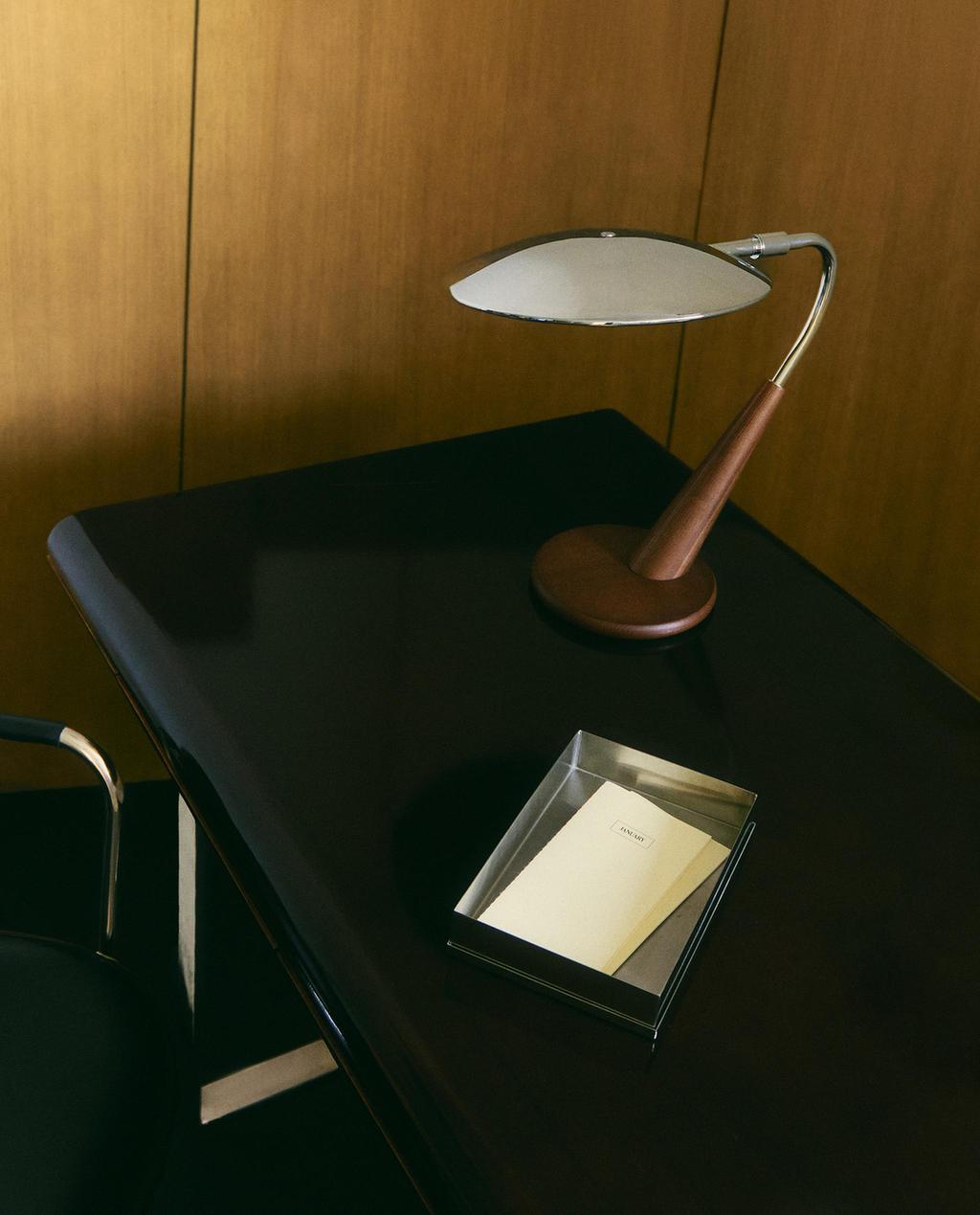 LAMPE DE TABLE BOIS ET MÉTAL