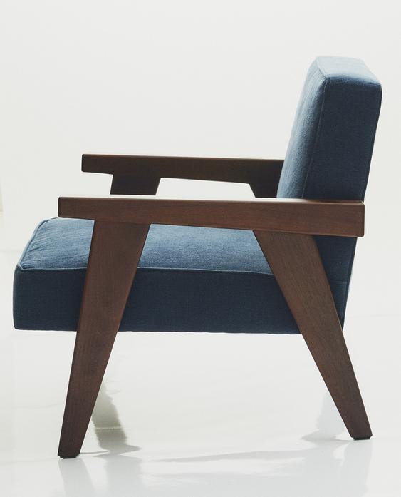 FAUTEUIL EN NOYER ET LIN ZARA HOME BY BLASCO