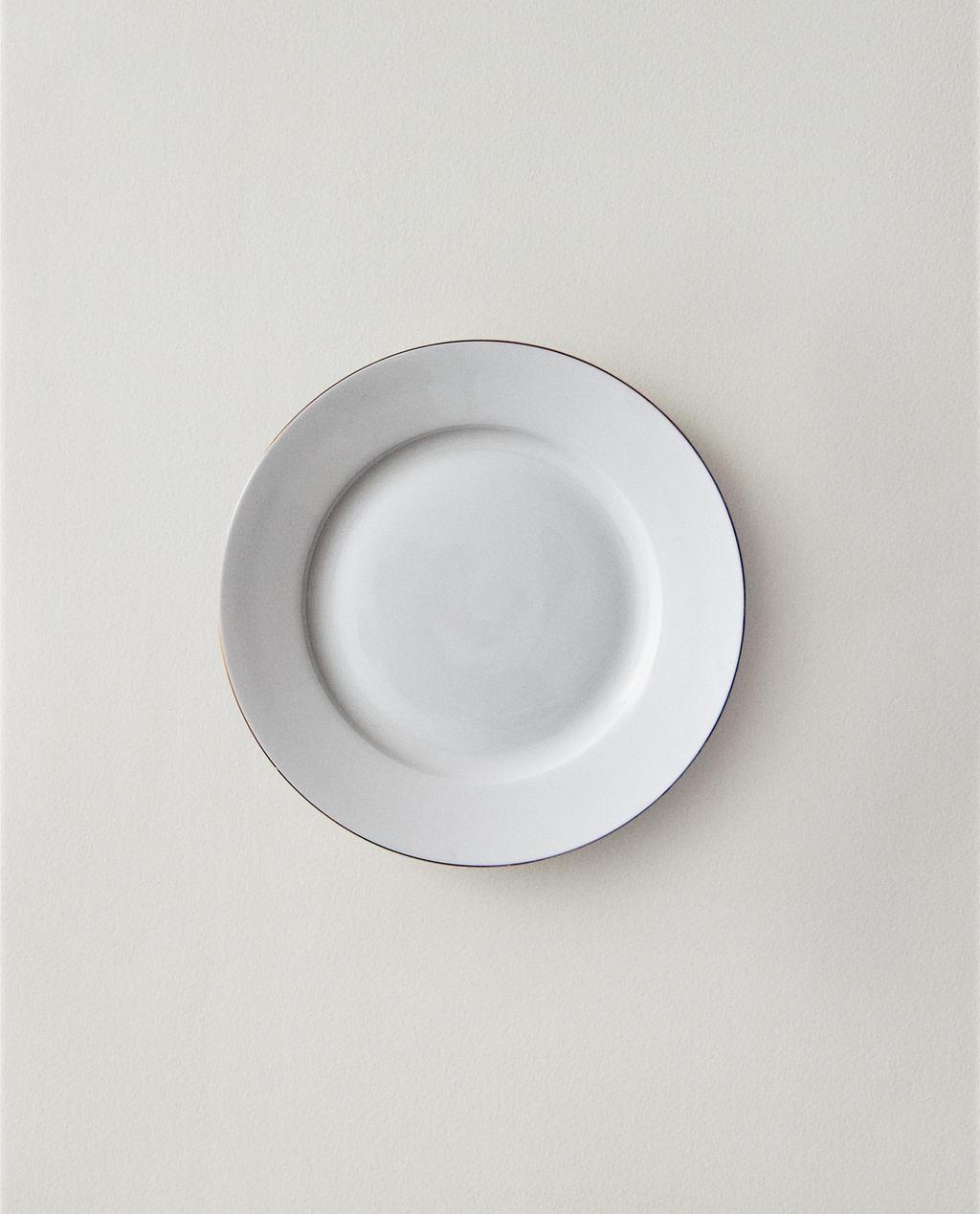 HLBOKÝ TANIER NA PEČIVO Z PORCELÁNU BONE CHINA S OKRAJOM