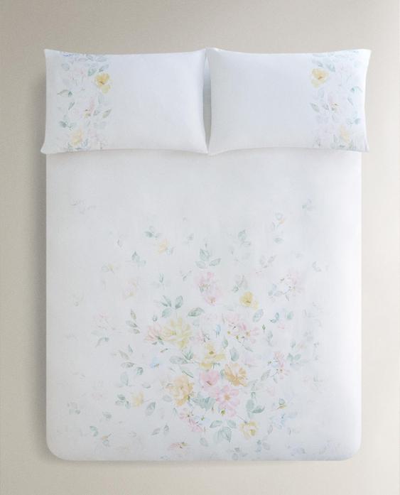 WATERCOLOUR FLOWER DUVET COVER
