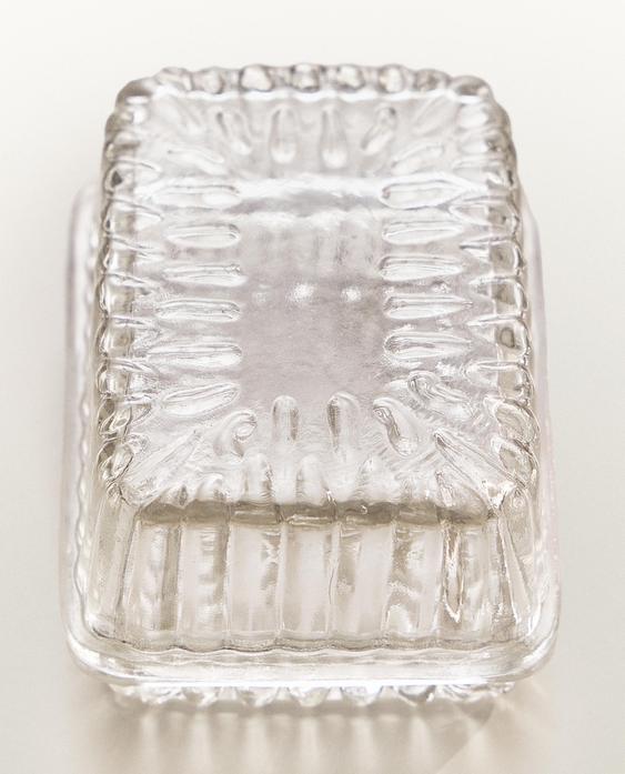 GLASS BUTTER DISH