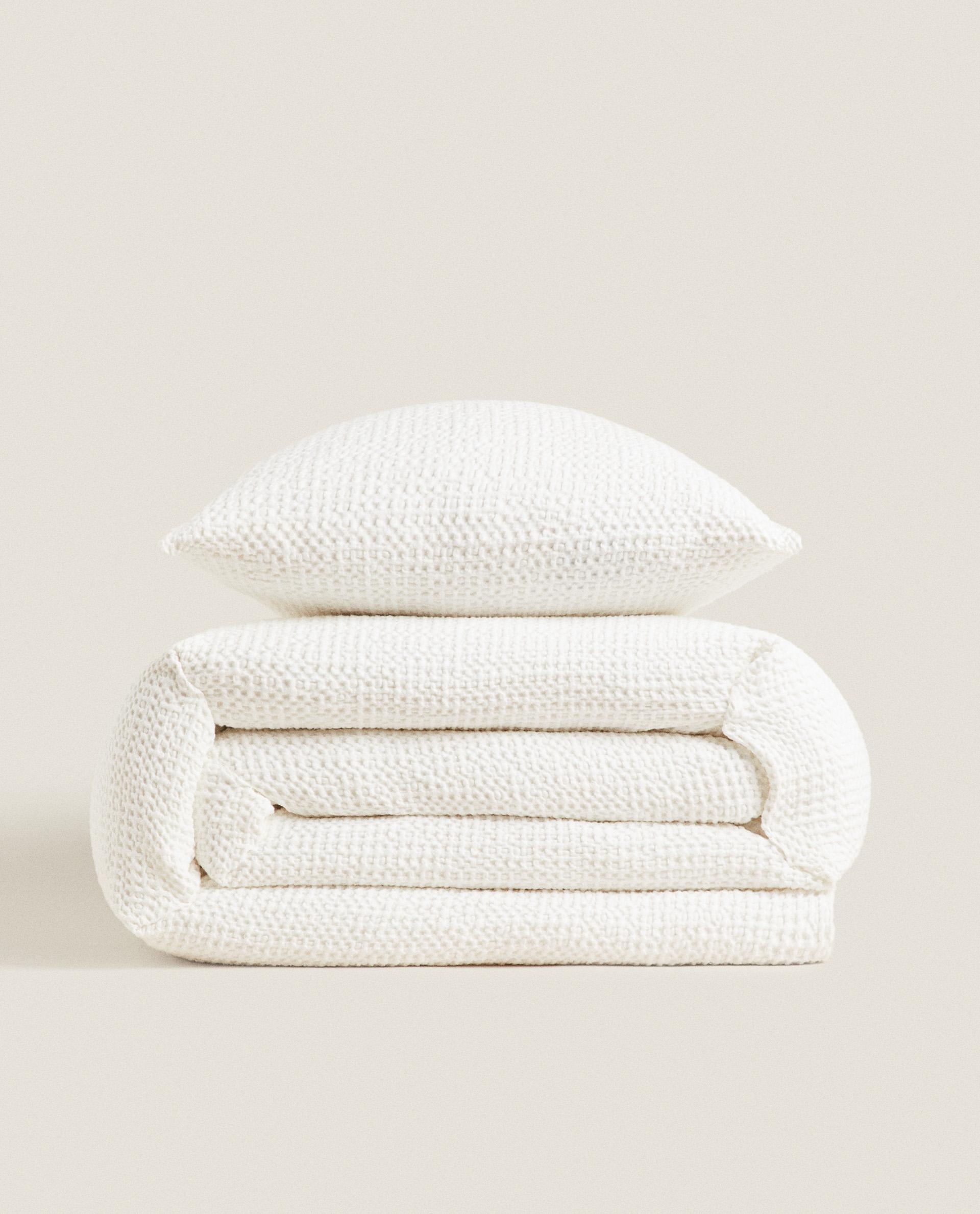 コットンベッドカバー ミニワッフルファブリック | Zara Home