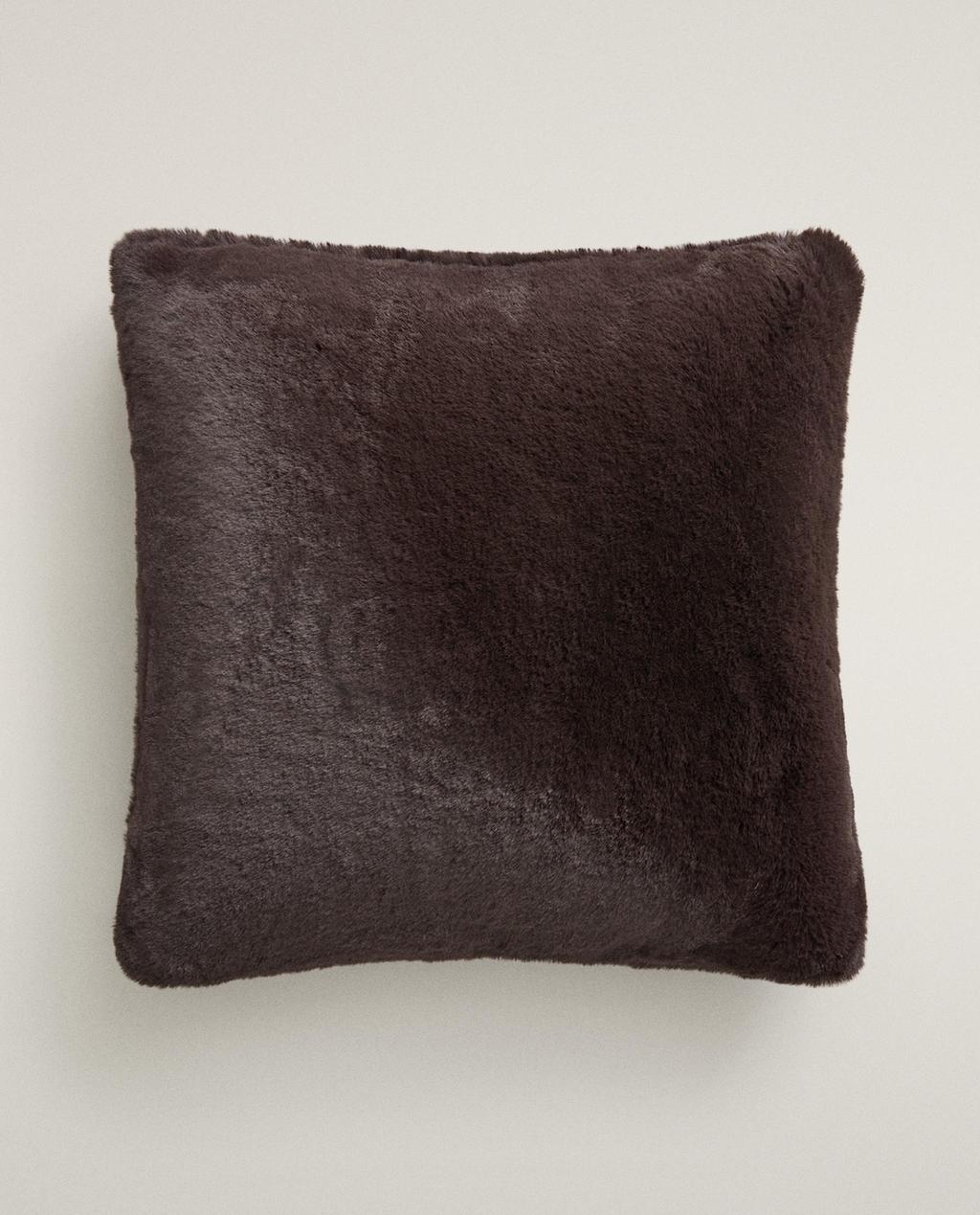 SHORT FAUX FUR CUSHION COVER