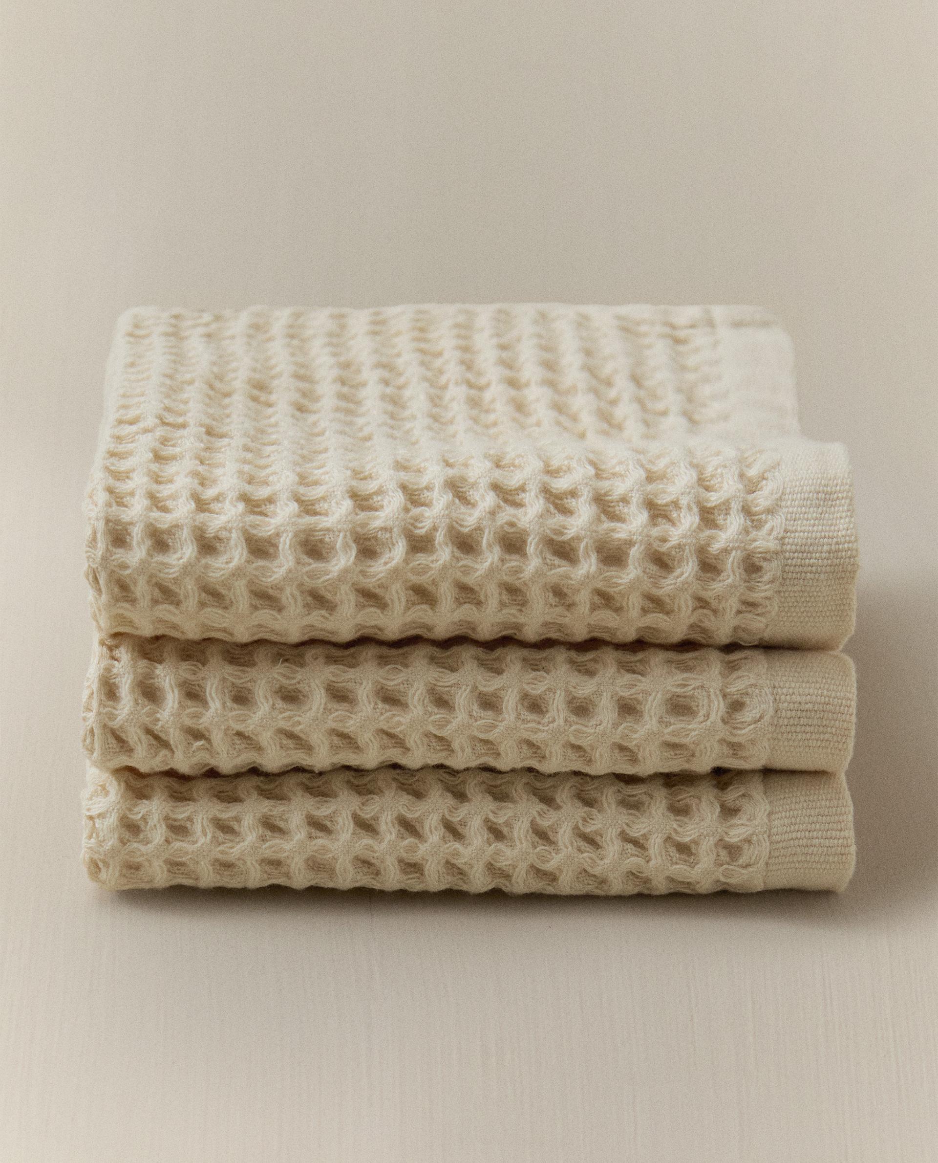 TOALLA TOCADOR ALGODÓN WAFFLE (PACK DE 3)