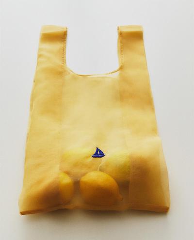 BAG WITH EMBROIDERED BOAT