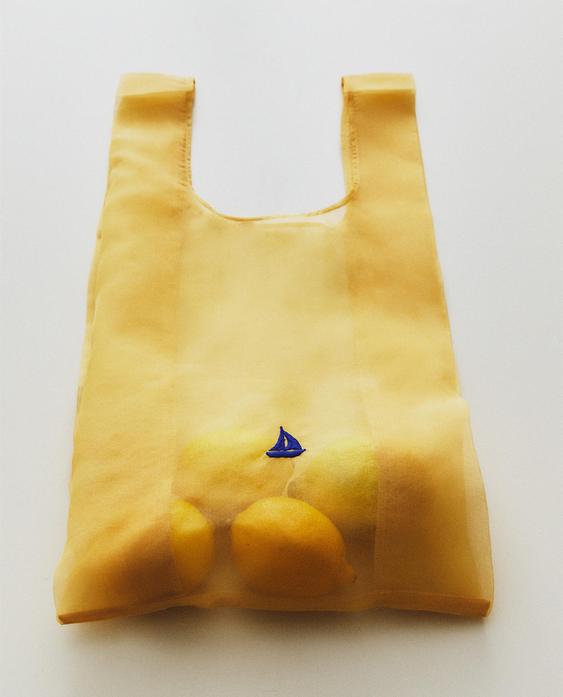 BAG WITH EMBROIDERED BOAT