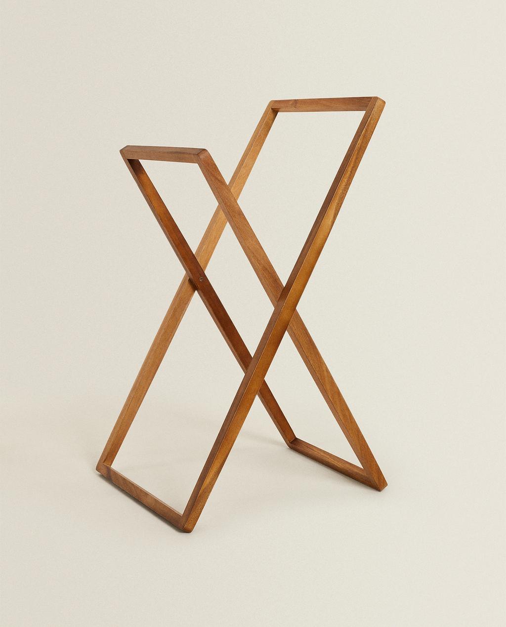 아카시아 나무 수건 걸이