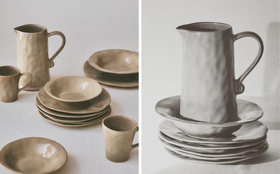 IRREGULAR STONEWARE DINNER SET