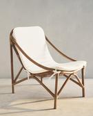 RATTAN ACCENT CHAIR AND CUSHION