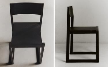 LEATHER CHAIR WITH WOODEN STRUCTURE